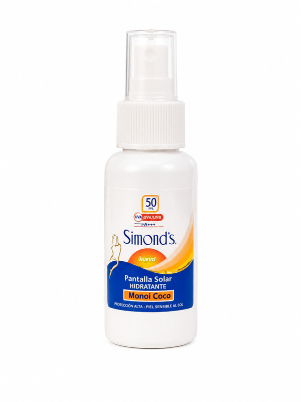 file0000e0b0820e80ed396ea3783fbe Protector Solar Simonds Spray Monoi Coco 50ml - Imagen 1