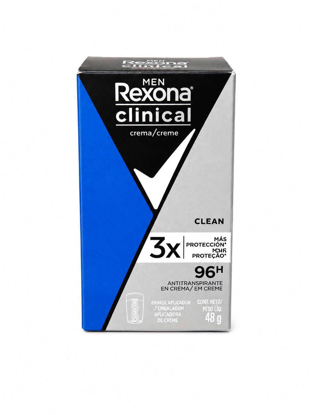 file04e78820ebd49f12bc2ea9b72 Desodorante Rexona Clinical Crema Clean Men - Imagen 1