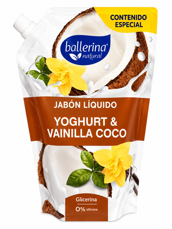 file1254347024 Jabón Ballerina Yoghurt Y Vainilla Coco 650ml - Imagen 1
