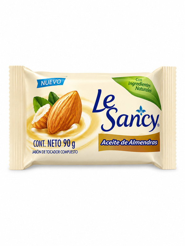 lesancy-almendras Jabón Le Sancy Barra Aceite De Almendras 90g - Imagen 1