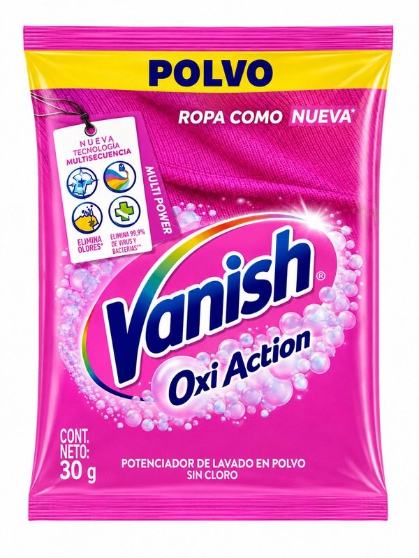 vanis-ropa-color-sobre Quitamanchas Vanish Ropa color 30 gr - Imagen 1